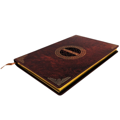 Caderno Elegante A5 com Capa de Madeira e Gravação Personalizada – Diário de Luxo para Presente com Bordas Douradas e Papel de Alta Qualidade em Cor Castanha