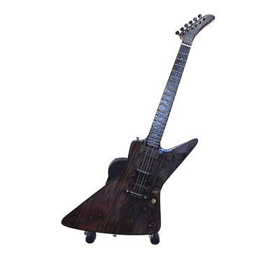 Mini Guitarra Metallica James Hetfield MGT-8860 com gravação - Decoração de Mogno 27,5 cm para Presente de Fãs de Rock e Colecionadores