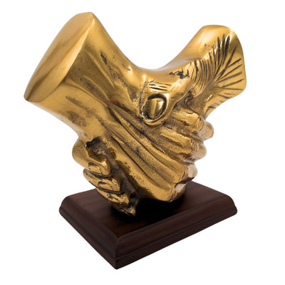Figura decorativa Aperto de Mão com possibilidade de personalização por gravação