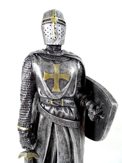 Figura de Cavaleiro Cruzado de 30cm com Gravação