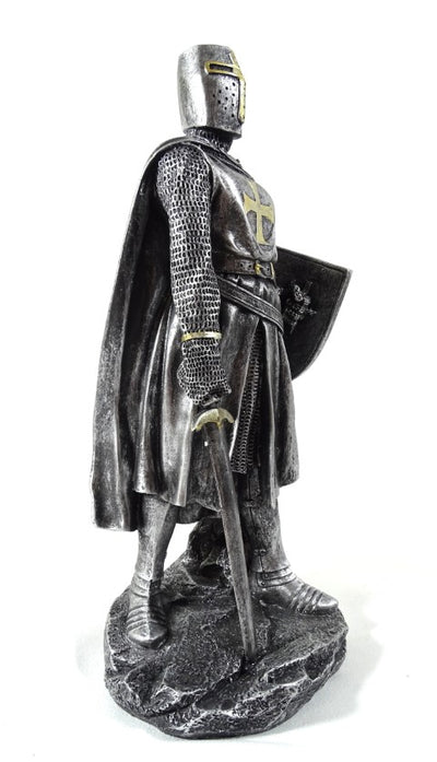 Figura de Cavaleiro Cruzado de 30cm com Gravação