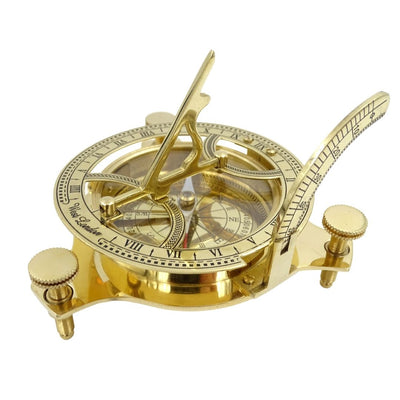 Bússola de Latão com Relógio de Sol NC1504