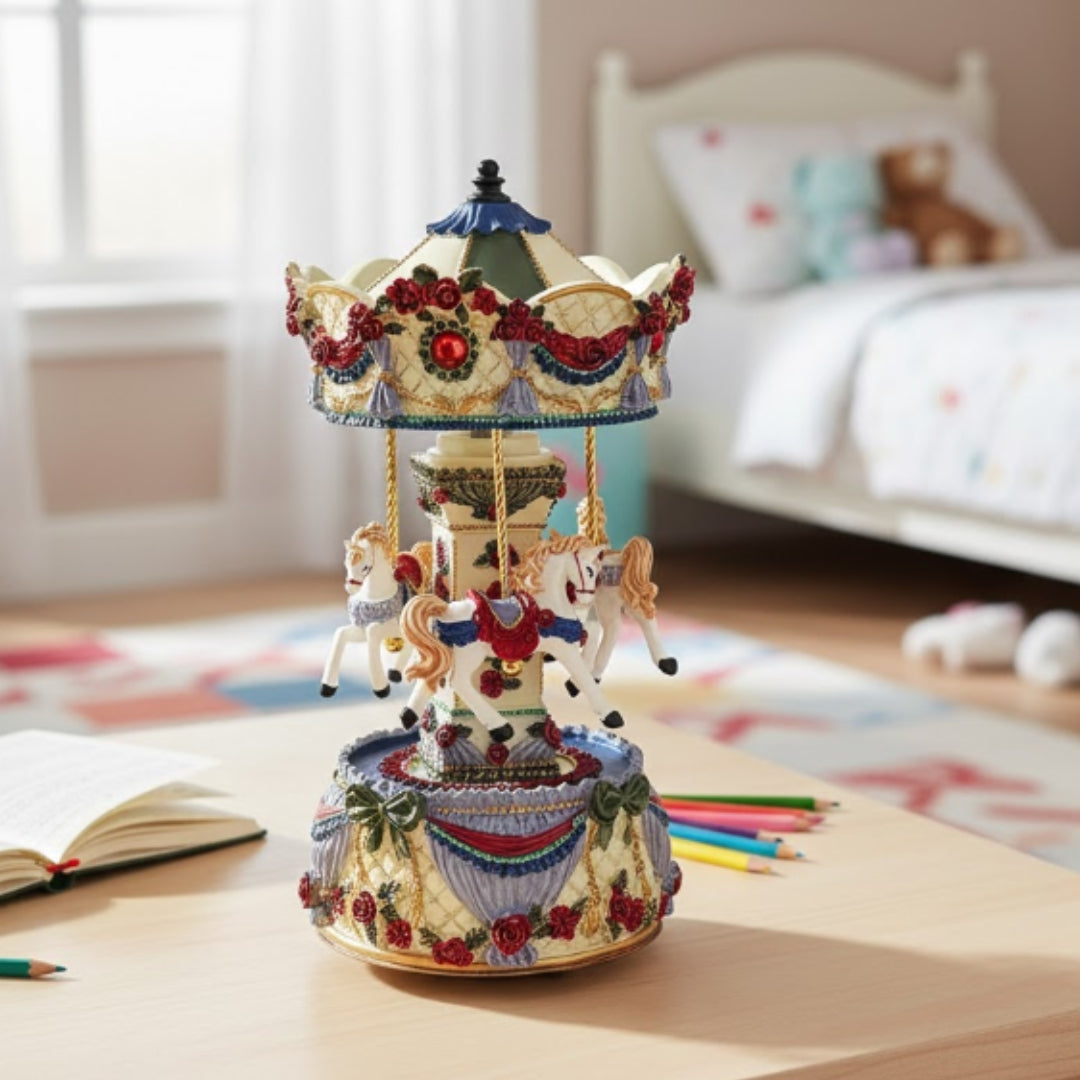 Carrossel Caixa de Música 18cm com Gravação