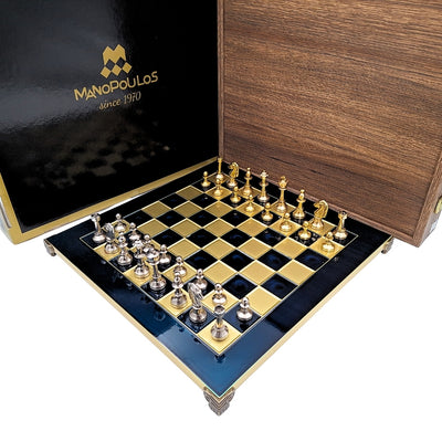 Xadrez Metálico Clássico Grande Exclusivo Stauton S34 com Gravação