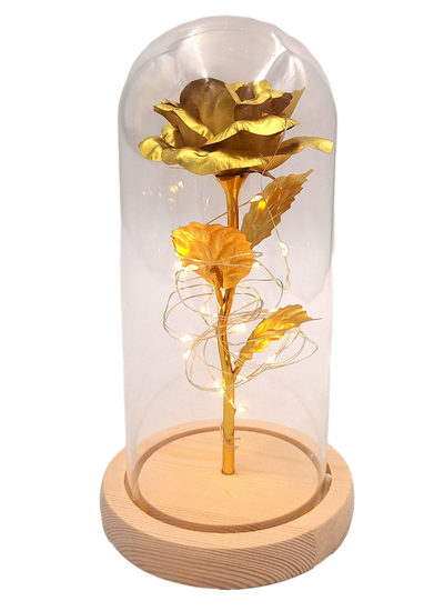 Candeeiro de noite Rosa LED com possibilidade de personalização por gravação, presente romântico, altura 21,5 cm, luz suave, decoração ideal para o quarto