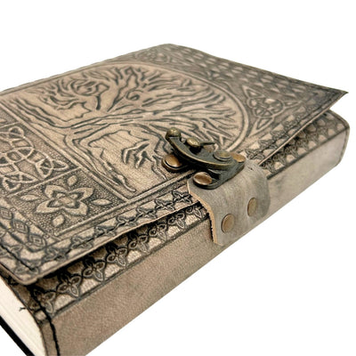 Caderno de Couro Retro Árvore da Vida com Gravação