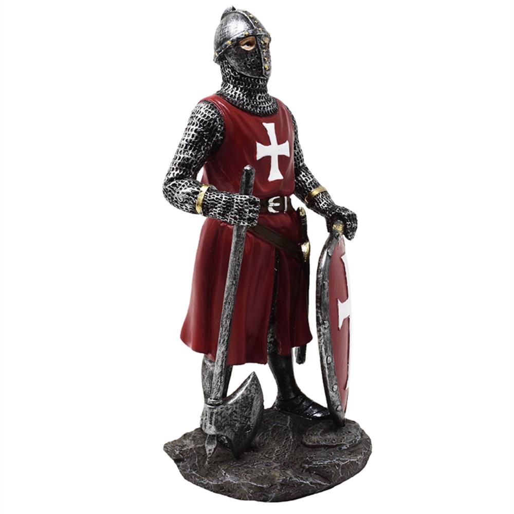 Figura Cavaleiro Cruzado 18,5 cm em Polyresina com possibilidade de personalização por gravação