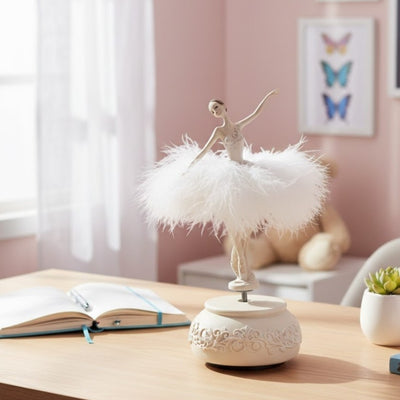 Caixa de Música Bailarina Rainha da Neve Móvel 23,5 cm com Gravação