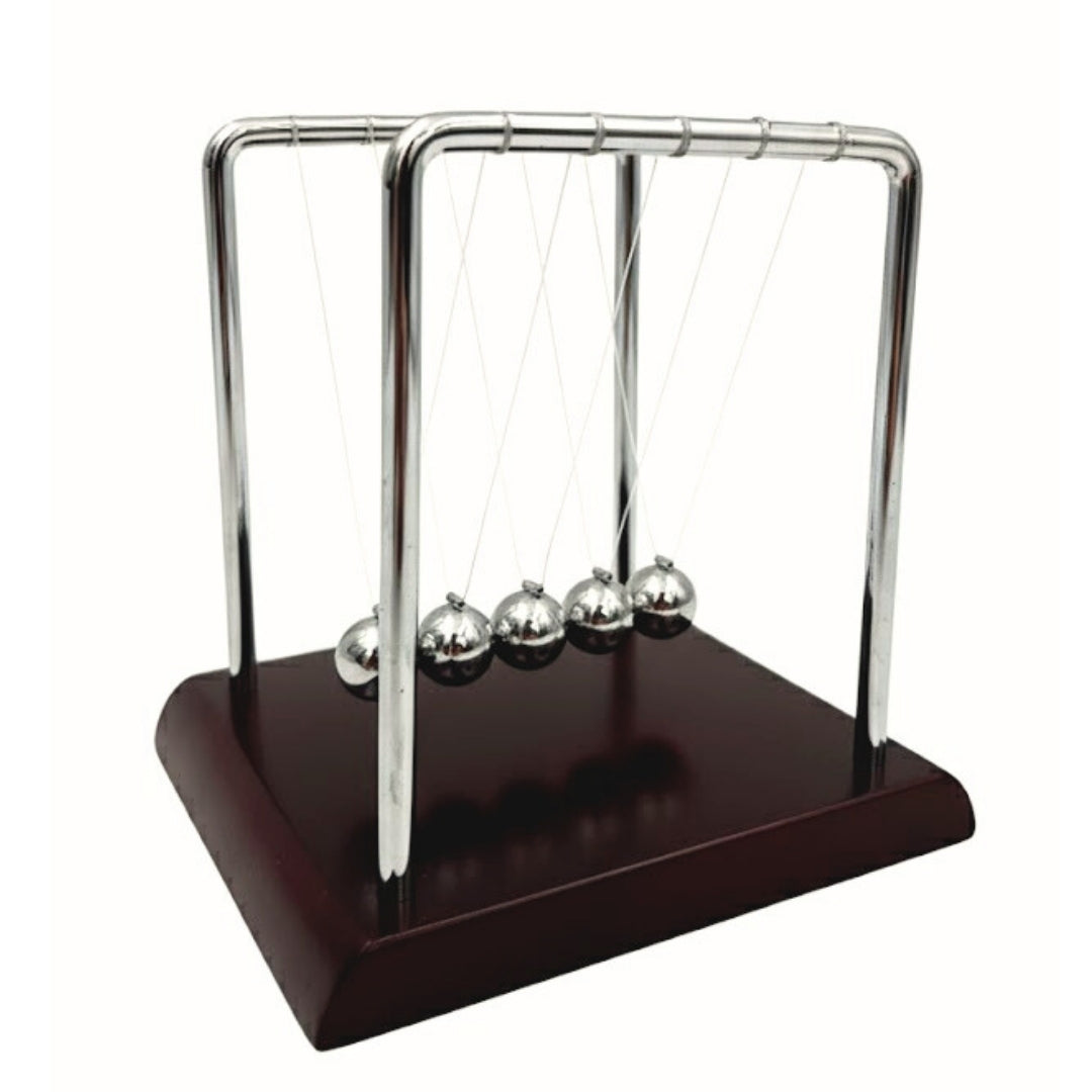 Bolas de Newton Elegantes com Gravação - Madeira Metal