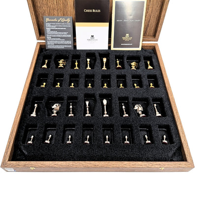 Xadrez Metálico Clássico Grande Exclusivo Stauton S34 com Gravação