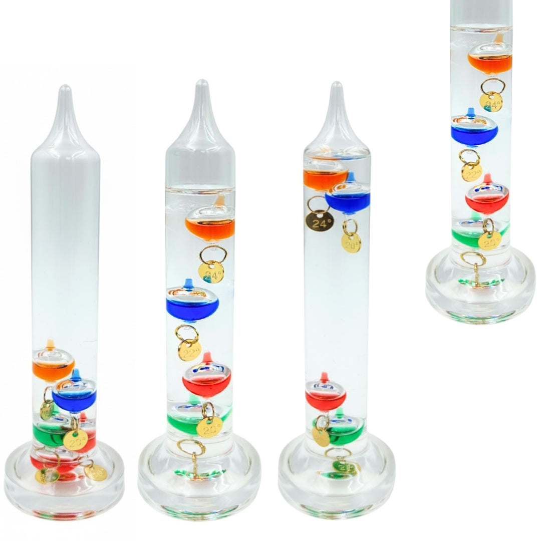 Termómetro de Galileu Galileo com Gravação Personalizada – Decoração Elegante para Interiores em Cor de Vidro