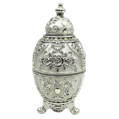 Ovo Fabergé Prateado Abrível com Possibilidade de Gravação
