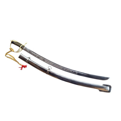 Réplica de sabre de cavalaria «Radziwiłłówka» de 1917 com a inscrição «Honra e Pátria» - gravação personalizada, presente elegante, aço não temperado, comprimento de 91 cm
