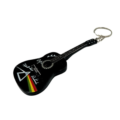 Brelok do kluczy w kształcie gitary z drewna w stylu Pink Floyd - Tribute - DSOM