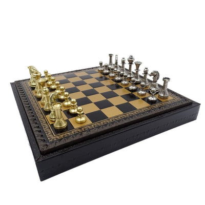 Xadrez Exclusivo de Latão Italfama 28x28 cm com Personalização por Gravação