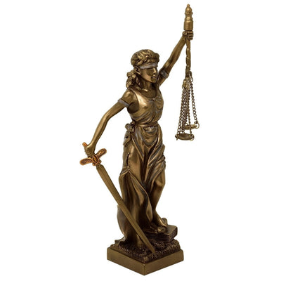 Estatueta de Têmis Deusa da Justiça 20 cm com possibilidade de personalização por gravação