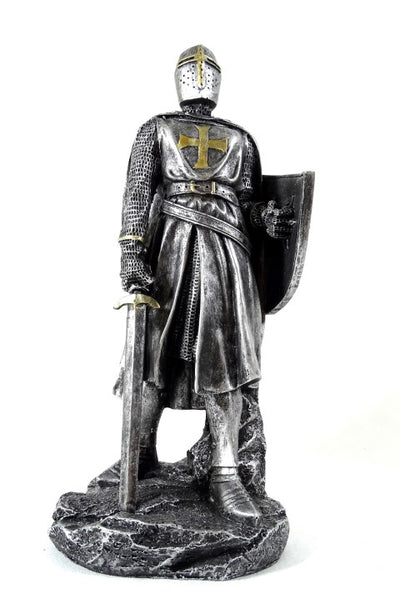Figura de Cavaleiro Cruzado de 30cm com Gravação