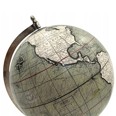 Globo decorativo em base de pedra 30cm com possibilidade de personalização com gravação - Presente elegante em tons de cinza e pedra preta