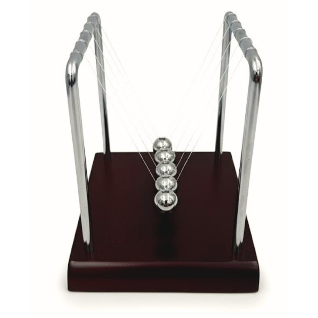 Bolas de Newton Elegantes com Gravação - Madeira Metal