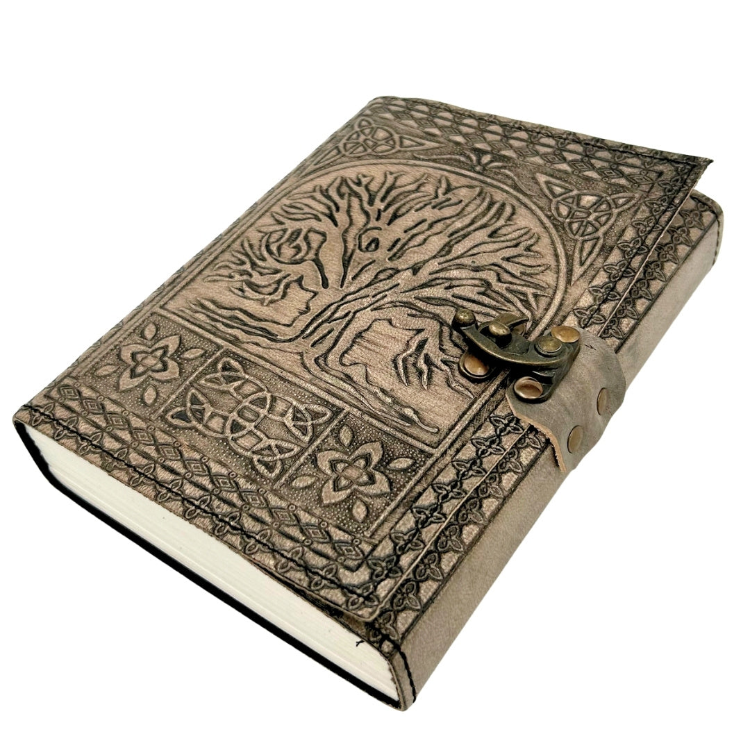 Caderno de Couro Retro Árvore da Vida com Gravação