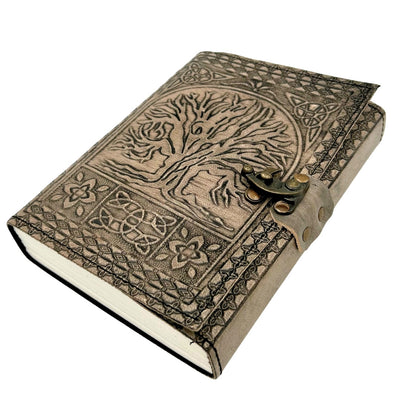 Caderno de Couro Retro Árvore da Vida com Gravação