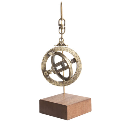 Miniatura de relógio de sol H89 com anéis astronómicos