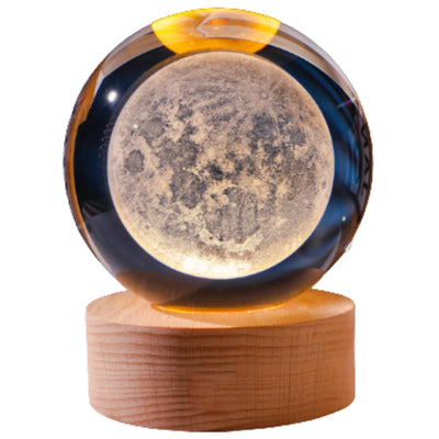 Globo de Vidro 3D Lua com Gravação
