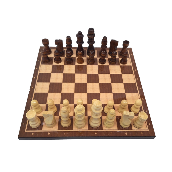 Xadrez clássico de madeira 27 x 27 cm com gravação personalizada