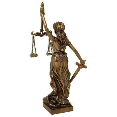 Estatueta de Têmis Deusa da Justiça 20 cm com possibilidade de personalização por gravação
