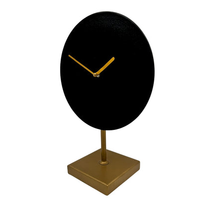 Relógio Metálico Redondo Elegante 4122 em Dourado e Preto com Possibilidade de Personalização por Gravação