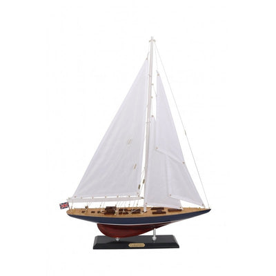 Réplica do iate Endeavour 70 cm com possibilidade de personalização por gravação