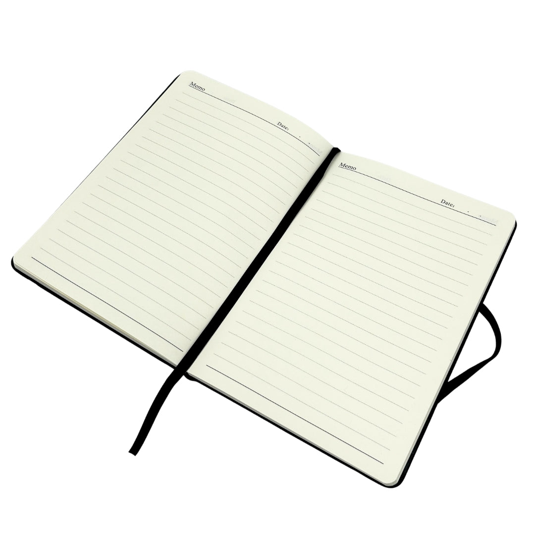 Conjunto Elegante Classico para Presente com Personalização - Caderno de Pele A5, Guarda-Chuva, Caneta, Porta-Cartões e Porta-Chaves em Caixa de Presente Estética