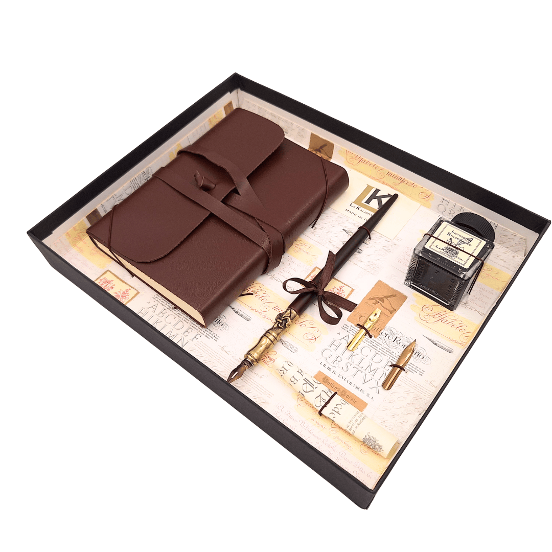 Conjunto exclusivo de caligrafia com caderno