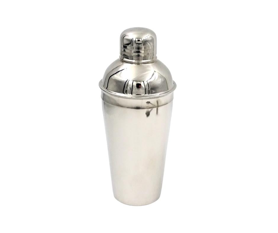 Conjunto de Bar Steel 3 peças com possibilidade de personalização por gravação - Shaker 750 ml, Jigger 15/30 ml, Coador - presente elegante para amantes de cocktails, aço inoxidável, cor prata