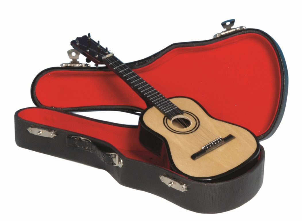 Caixa de Música Melodia Guitarra Clássica em Estojo Preto com Possibilidade de Gravação