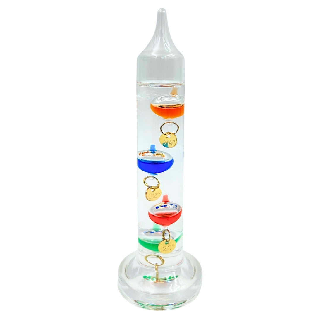 Termómetro de Galileu Galileo com Gravação Personalizada – Decoração Elegante para Interiores em Cor de Vidro