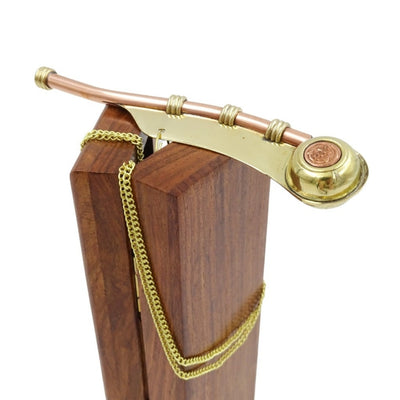 Apito de Bosman com Gravação em Caixa de Madeira Elegante – Latão, 12,5 cm
