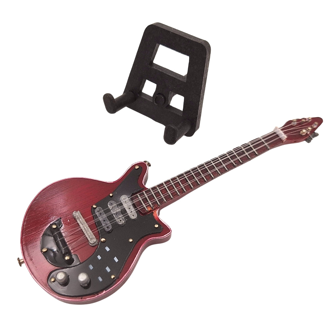 Mini Guitarra 15 cm no Estilo Brian May com Possibilidade de Personalização por Gravação