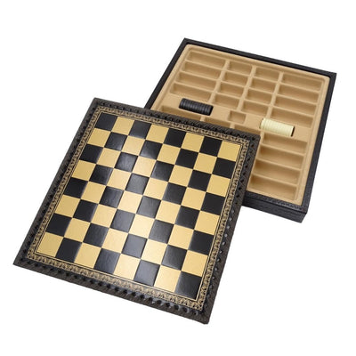 Xadrez Exclusivo de Latão Italfama 28x28 cm com Personalização por Gravação
