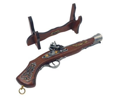 Grande Pistola Italiana em Suporte com Possibilidade de Personalização por Gravação