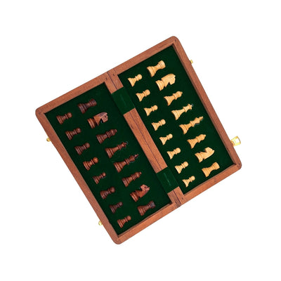 Xadrez magnético de madeira 30x30 cm dobrável G614 com gravação