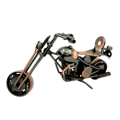 Modelo de mota Chopper M33 com gravação - metálico, cobre-antracite, 15x6x9,5 cm