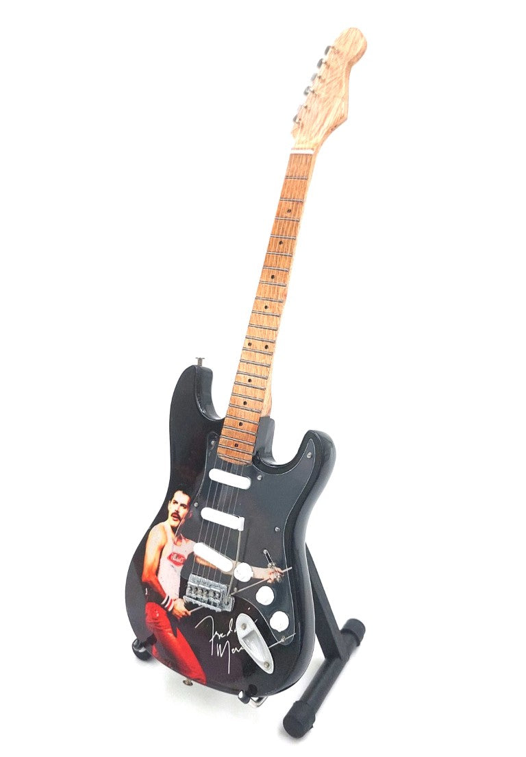 Mini guitarra colecionável Freddie Mercury com gravação