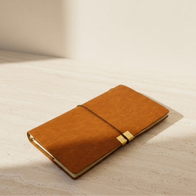 Caderno de Couro de Viajante com Gravação Personalizada