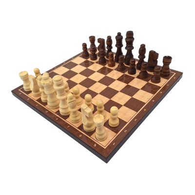 Xadrez clássico de madeira 27 x 27 cm com gravação personalizada