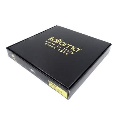 Xadrez metálico exclusivo Italfama 28x28 cm com possibilidade de gravação personalizada, tabuleiro castanho-preto, peças dourado-prateadas