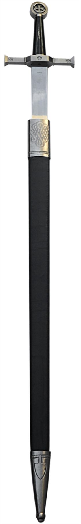 Espada de Cavaleiro em aço de 84 cm com bainha - Réplica SW-114 com possibilidade de personalização por gravação