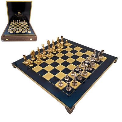 Xadrez Metálico Clássico Grande Exclusivo Stauton S34 com Gravação