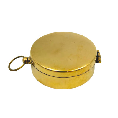 Bússola Retro de Latão com Tampa Fechável, Possibilidade de Personalização por Gravação, Ideal para Presente para Marinheiro, Altura 5 cm, Estilo Marinheiro