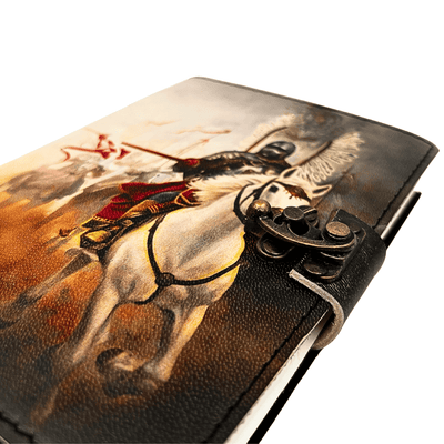 Caderno de Couro Diário Husaria Patriótico com Gravação